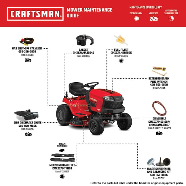 T100 36-in 11.5 -HP Single cylinder Gas Lawn tractor