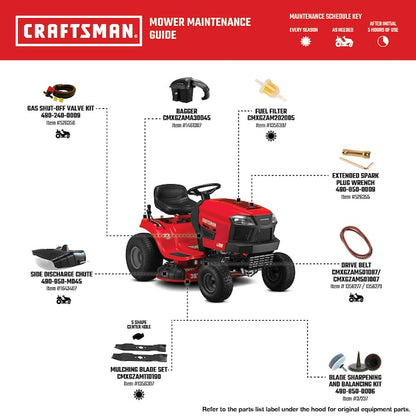 T100 36-in 11.5 -HP Single cylinder Gas Lawn tractor