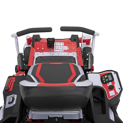 Craftsman 56V MAX* 42" Brushless Zero-Turn Lawn Mower with 60Ah Battery, Electric Lawn Tractor with Eco Mode, Quick Lift Assist, and LED Headlights, Red/Black