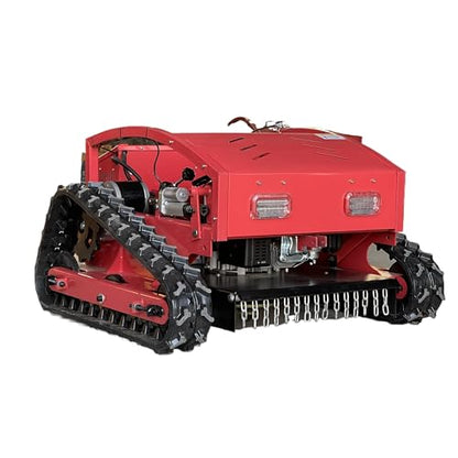 FALE-JU Remote Control Crawler Mower 60° Slope Capability Gas Electric Self-Charging Hybrid (Cutting Width 55CM, Crawler, 7.5HP), red-black