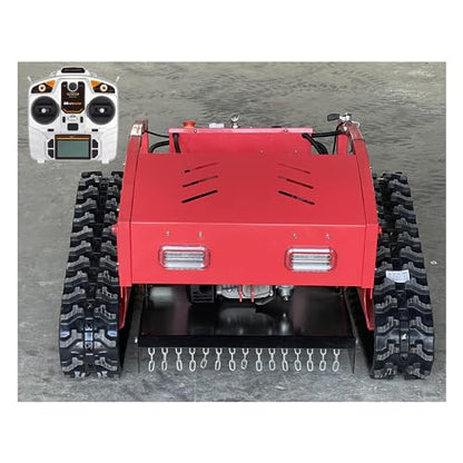Remote Control Lawn Mower Small Crawler Oil-Electric Hybrid Four-Wheel Drive Lawn Mowing and Weed Whacker(550)