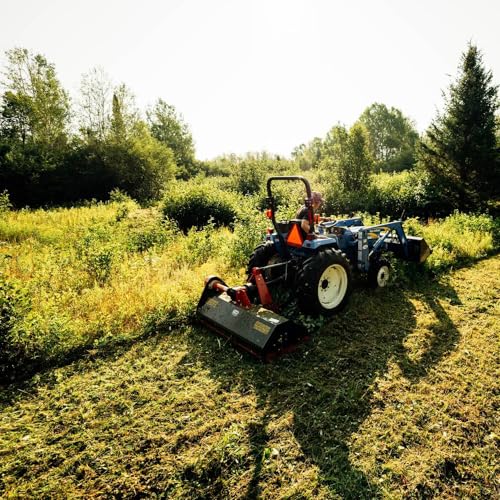 Titan Attachments 3 Point 68in Flail Mower, 40-60 HP Mowing Attachment for Category 1 Tractors and Loaders