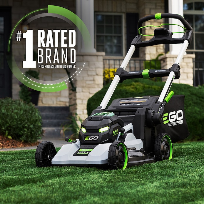 +1000 Series Super Composite Deck Select Cut 56V 22 in Self Propelled Mower with 10.0Ah ARC Lithium Battery and 16 in POWERLOAD String Trimmer with Telescopic Carbon Fiber Shaft