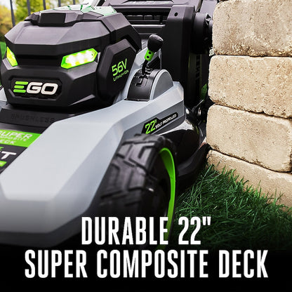 +1000 Series Super Composite Deck Select Cut 56V 22 in Self Propelled Mower with 10.0Ah ARC Lithium Battery and 16 in POWERLOAD String Trimmer with Telescopic Carbon Fiber Shaft