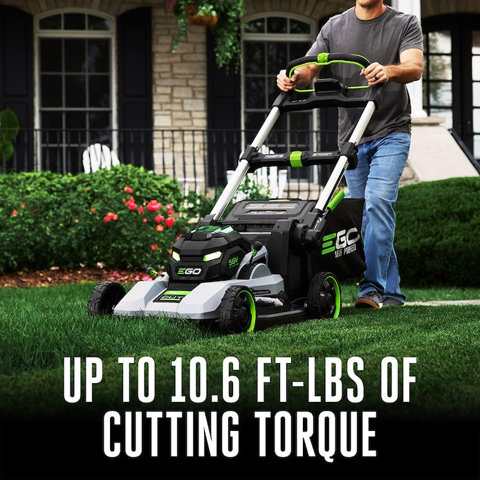 +1000 Series Super Composite Deck Select Cut 56V 22 in Self Propelled Mower with 10.0Ah ARC Lithium Battery and 16 in POWERLOAD String Trimmer with Telescopic Carbon Fiber Shaft