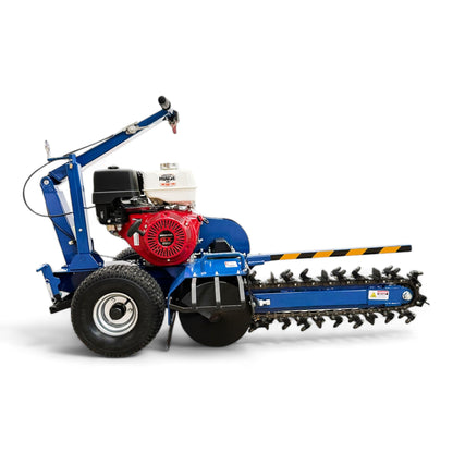 HOCTCR1500 GX390 13 HP Walk-Behind Trencher, 25-Inch Trenching Depth x 4-Inch Trenching Width, 27 Tungsten Carbide Teeth Chain