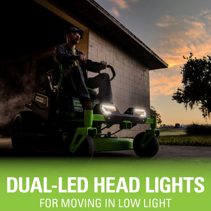 80V 42" Cordless Battery CrossoverT Riding Lawn Mower, Twelve (12) 4.0 Ah Batteries and (3) Dual-Port Turbo Chargers, CRT4281