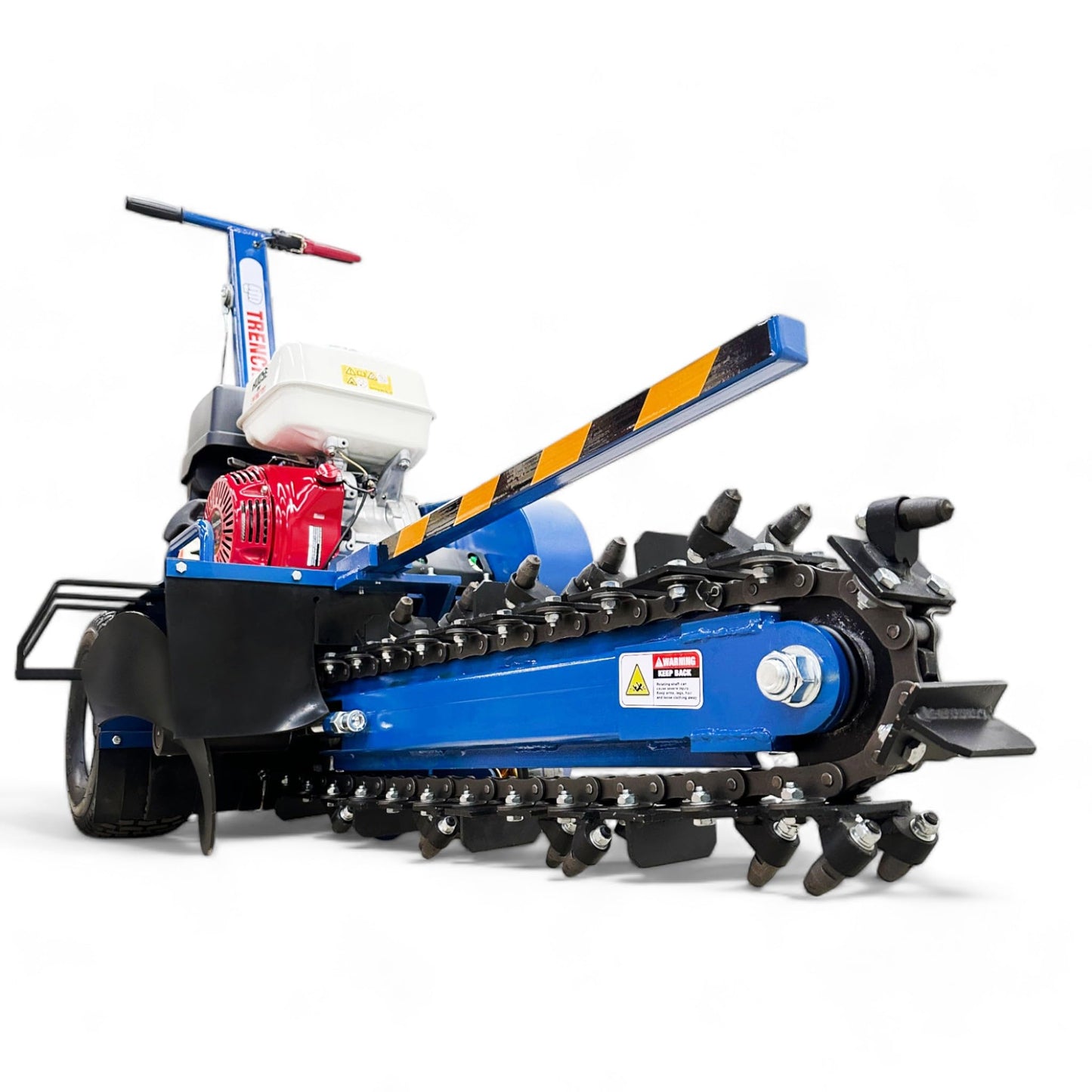 HOCTCR1500 GX390 13 HP Walk-Behind Trencher, 25-Inch Trenching Depth x 4-Inch Trenching Width, 27 Tungsten Carbide Teeth Chain