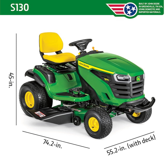 S130 42-in 22 -HP V-twin Gas Lawn tractor