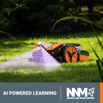 Worx 20V Landroid Vision Robot Lawn Mower, Wire Free Setup Robot Mower, AI Robot Grass Mower HDR Camera Avoids Obstacles, Auto-Schedule, Battery & Charger Included, 1 Acre, WR235