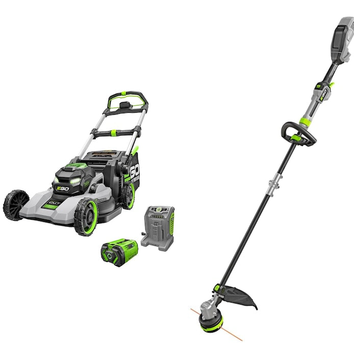 +1000 Series Super Composite Deck Select Cut 56V 22 in Self Propelled Mower with 10.0Ah ARC Lithium Battery and 16 in POWERLOAD String Trimmer with Telescopic Carbon Fiber Shaft