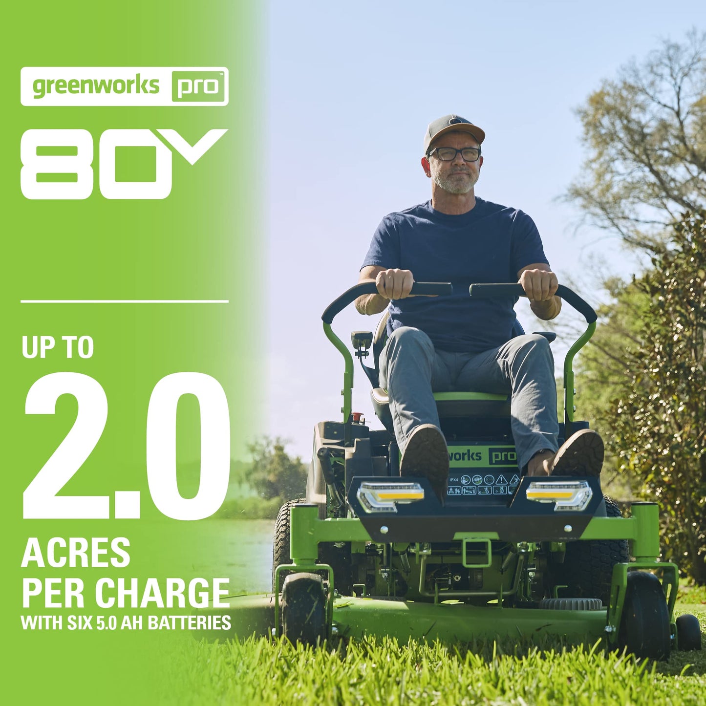80V 42" Cordless Battery CrossoverT Riding Lawn Mower, Twelve (12) 4.0 Ah Batteries and (3) Dual-Port Turbo Chargers, CRT4281