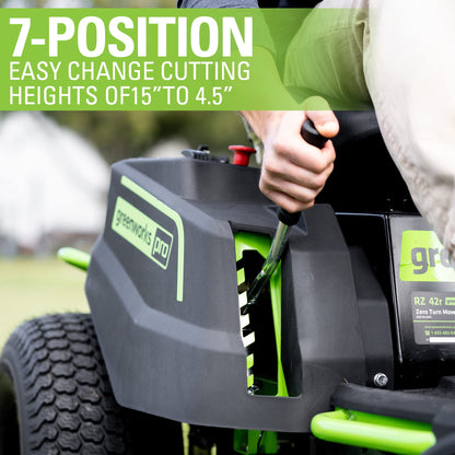 80V 42" Cordless Battery CrossoverT Riding Lawn Mower, Twelve (12) 4.0 Ah Batteries and (3) Dual-Port Turbo Chargers, CRT4281