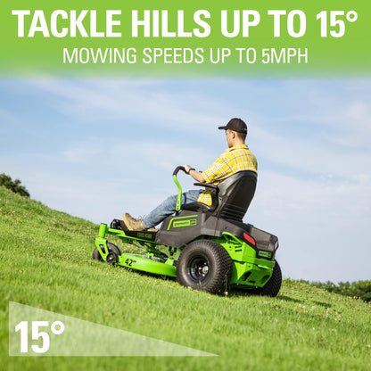 80V 42" Cordless Battery CrossoverT Riding Lawn Mower, Twelve (12) 4.0 Ah Batteries and (3) Dual-Port Turbo Chargers, CRT4281