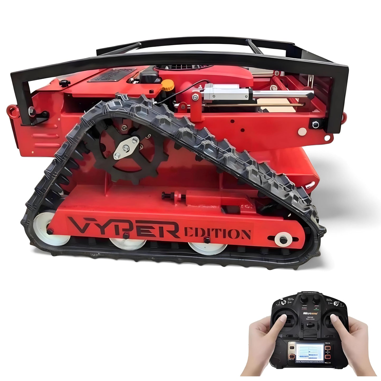 DareDevil Mower - Remote Controlled 200m Remote Distance| 50° Slope Capability | Hybrid Self-Charging Dual Battery | Brushless Motors | Zero Turn | Adjustable Cutting Deck