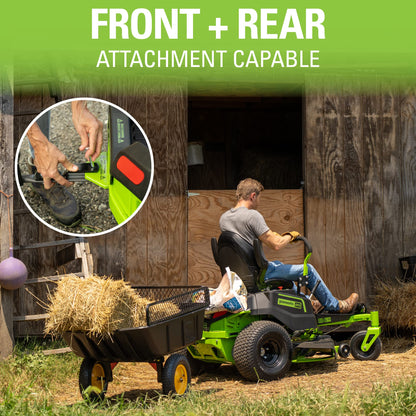 80V 42" Cordless Battery CrossoverT Riding Lawn Mower, Twelve (12) 4.0 Ah Batteries and (3) Dual-Port Turbo Chargers, CRT4281