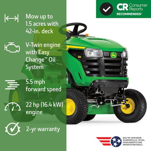 S120 42 In. 22 HP V-Twin Gas Hydrostatic Riding Lawn Mower