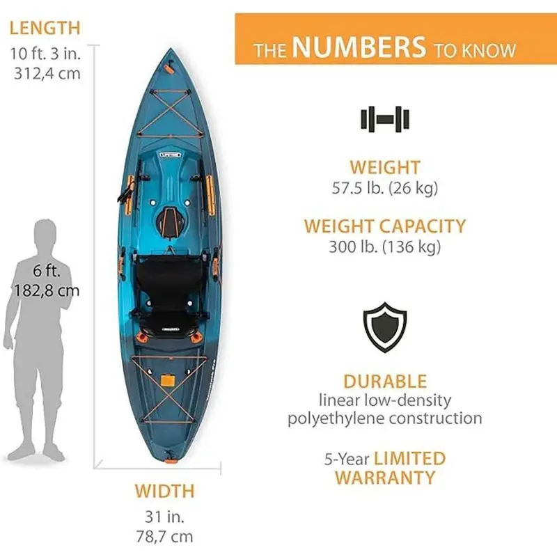 Tamarack Pro Angler 103 Fishing Kayak, Model 90995, Fishing Angler Kayaks - Image 3