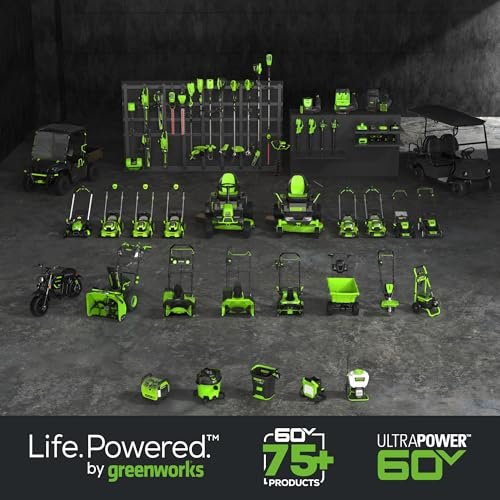 Greenworks 60V 42” Cordless Electric CrossoverT , (4) 8.0Ah Batteries and (2) Dual Port Turbo Chargers - Image 2
