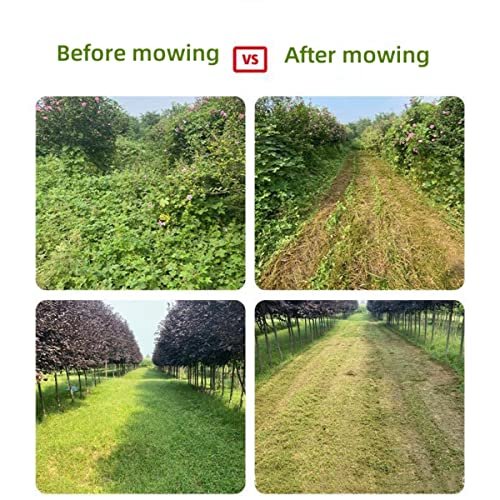 Remote Control Lawn Mower Small Crawler Oil-Electric Hybrid Four-Wheel Drive Lawn Mowing and Weed Whacker(550) - Image 3