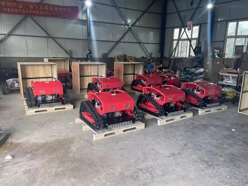 FALE-JU Remote Control Crawler Mower 60° Slope Capability Gas Electric Self-Charging Hybrid (Cutting Width 55CM, Crawler, 7.5HP), red-black - Image 4