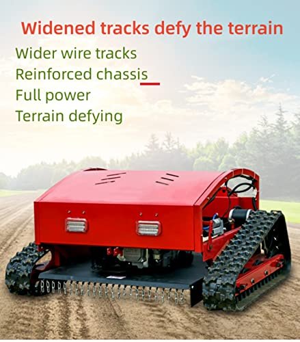 Remote Control Lawn Mower Small Crawler Oil-Electric Hybrid Four-Wheel Drive Lawn Mowing and Weed Whacker(550) - Image 5