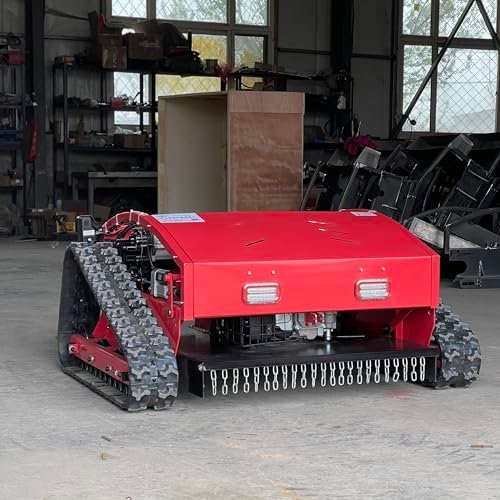 FALE-JU Remote Control Crawler Mower 60° Slope Capability Gas Electric Self-Charging Hybrid (Cutting Width 55CM, Crawler, 7.5HP), red-black - Image 9