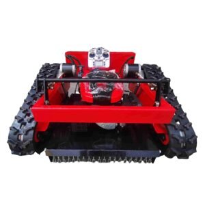 Robotuf Remote Control Lawn Mower Cordless 7.5HP Robotic Grass Cutter Self Propelled Crawler Home, Garden and Agricultural Use (Yamaha Engine, Blue)