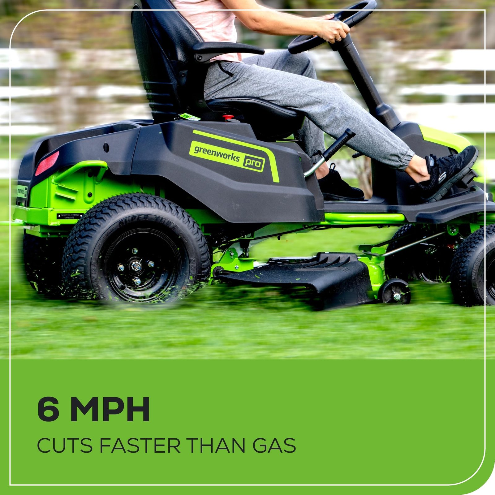 Greenworks 60V 42” Cordless Electric CrossoverT , (4) 8.0Ah Batteries and (2) Dual Port Turbo Chargers - Image 10
