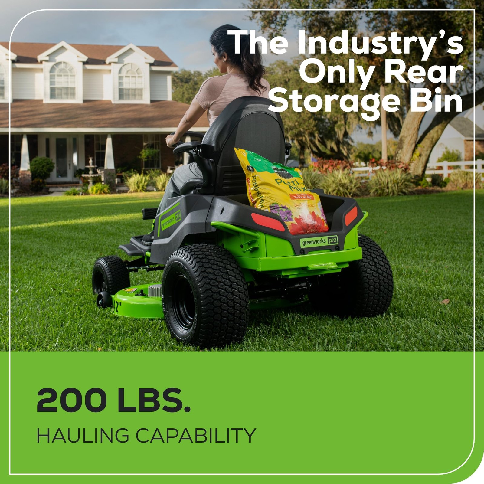 Greenworks 60V 42” Cordless Electric CrossoverT , (4) 8.0Ah Batteries and (2) Dual Port Turbo Chargers - Image 9
