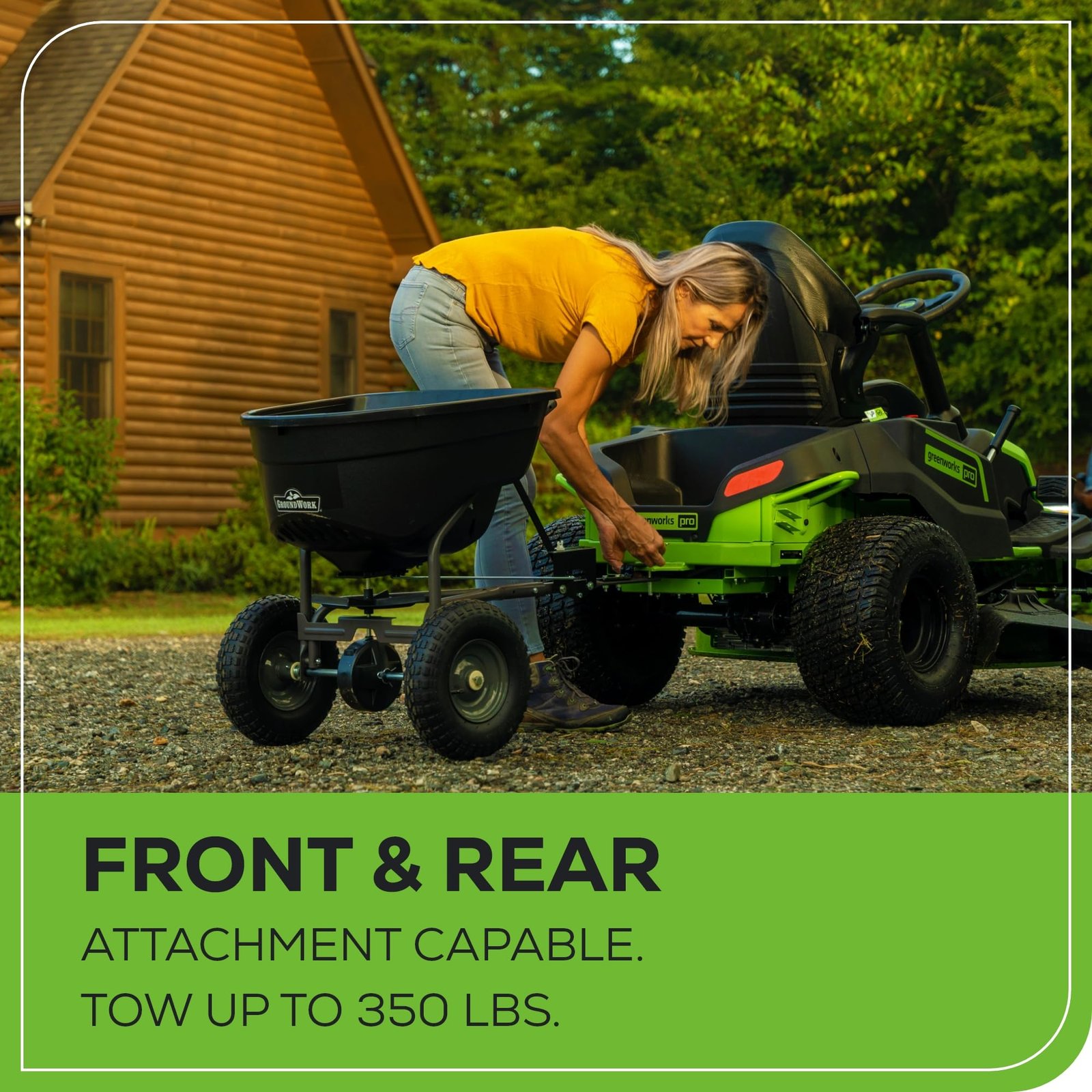 Greenworks 60V 42” Cordless Electric CrossoverT , (4) 8.0Ah Batteries and (2) Dual Port Turbo Chargers - Image 8