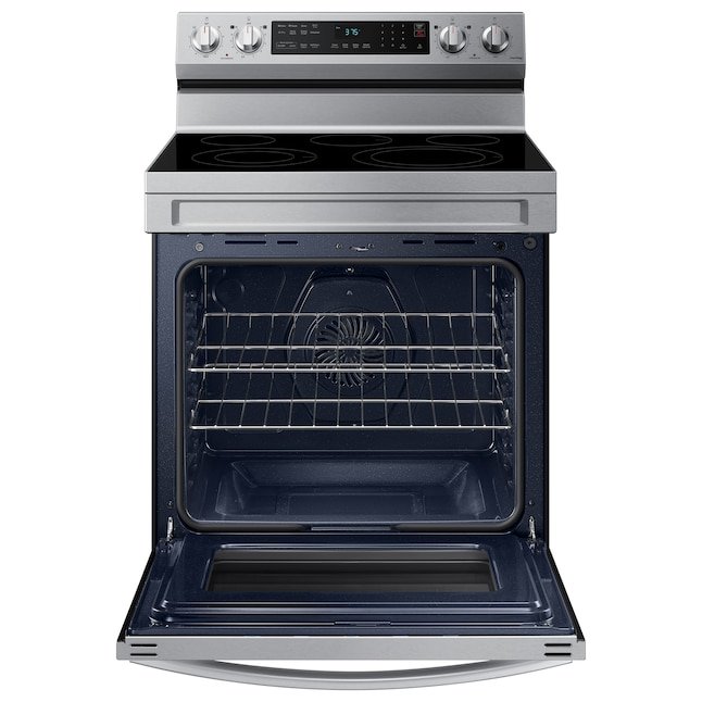 Samsung 30-in Glass Top 5 burners 6.3-cu ft Air Fry Electric Range Fingerprint Resistant - Image 5