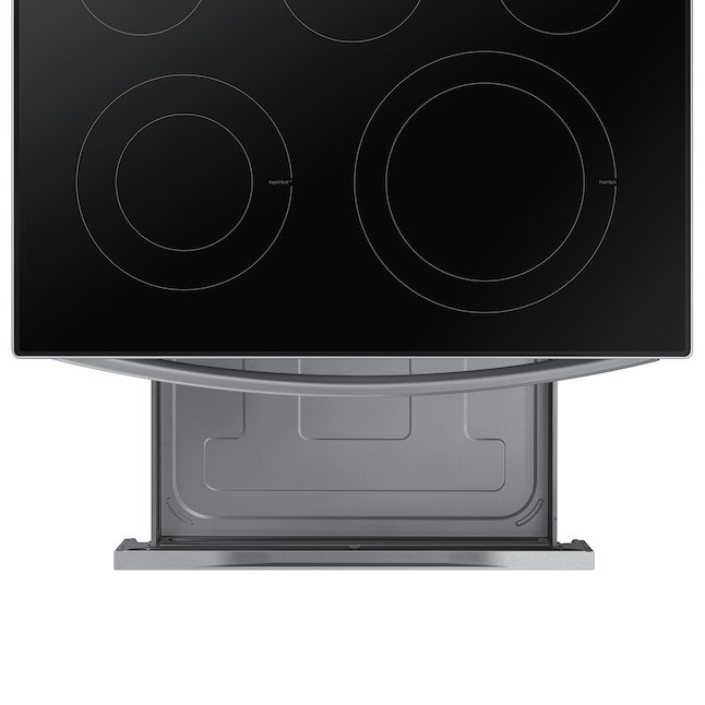 Samsung 30-in Glass Top 5 burners 6.3-cu ft Air Fry Electric Range Fingerprint Resistant - Image 6