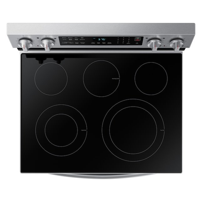 Samsung 30-in Glass Top 5 burners 6.3-cu ft Air Fry Electric Range Fingerprint Resistant - Image 7