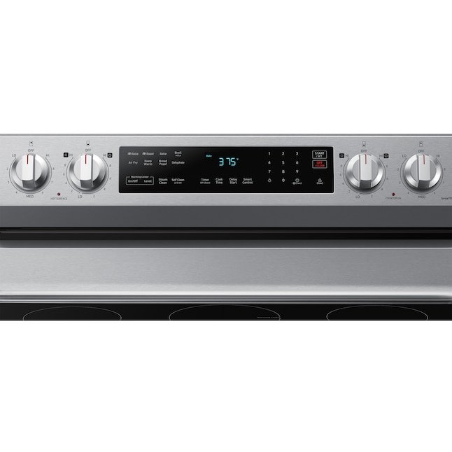Samsung 30-in Glass Top 5 burners 6.3-cu ft Air Fry Electric Range Fingerprint Resistant - Image 8