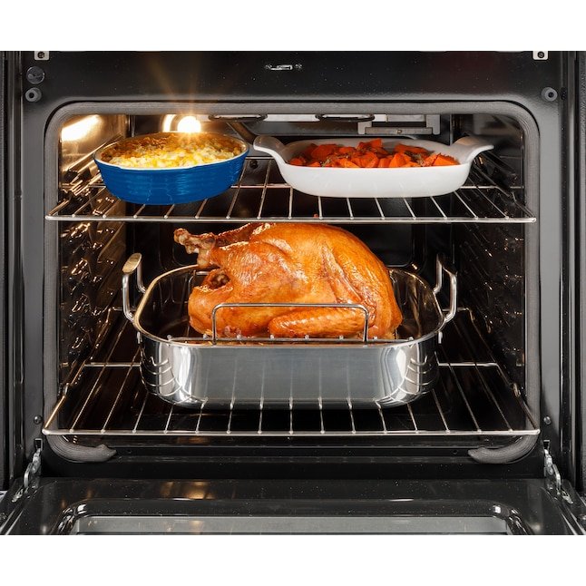 GE 30-in Glass Top 4 burners 5.3-cu ft Freestanding Electric Range Stainless Steel - Image 11