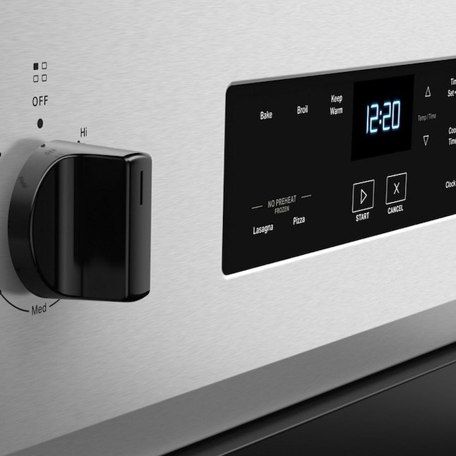 Whirlpool Flexible Cooktop 30-in Glass Top 4 burners 5.3-cu ft Freestanding Electric Range Stainless Steel - Image 5