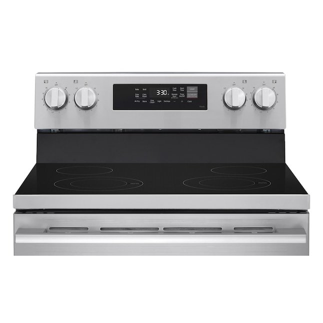 LG 30-in Glass Top 4 burners 6.3-cu ft Air Fry Convection Oven Freestanding Electric Range - Image 2