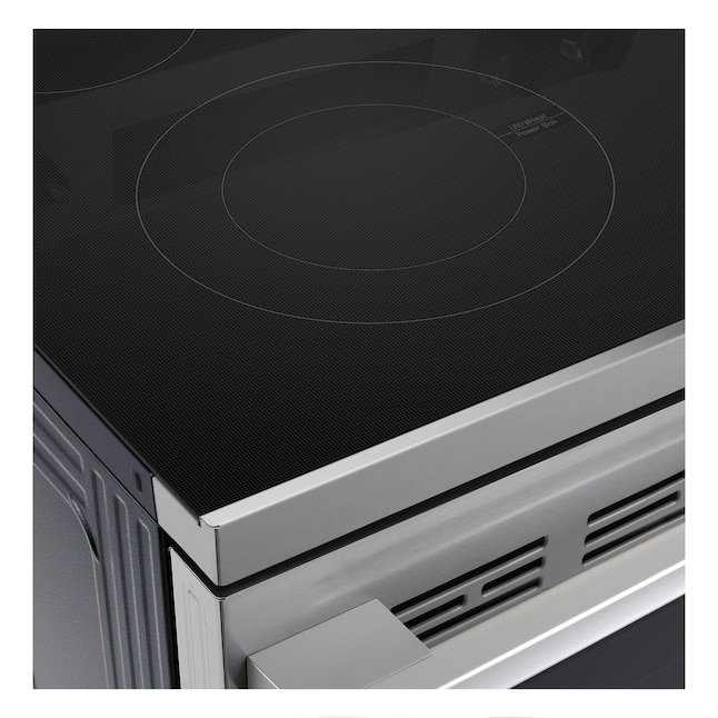 LG 30-in Glass Top 4 burners 6.3-cu ft Air Fry Convection Oven Freestanding Electric Range - Image 5