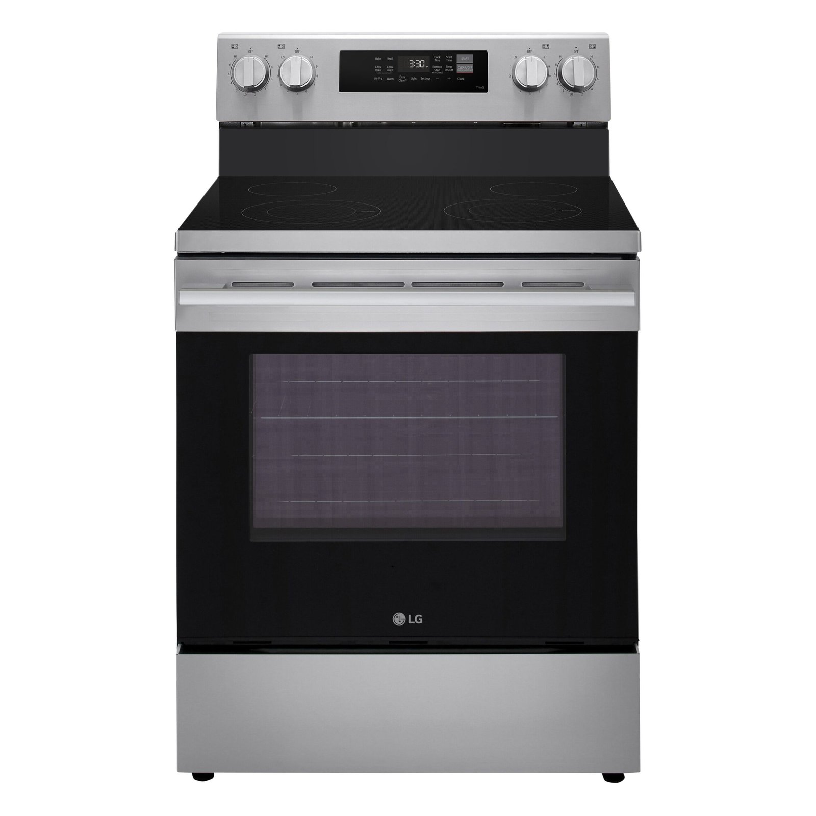 LG 30-in Glass Top 4 burners 6.3-cu ft Air Fry Convection Oven Freestanding Electric Range - Image 6