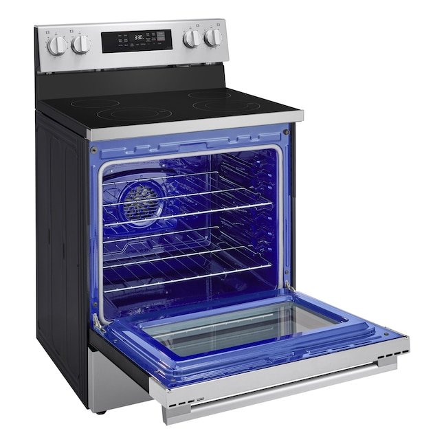 LG 30-in Glass Top 4 burners 6.3-cu ft Air Fry Convection Oven Freestanding Electric Range - Image 14