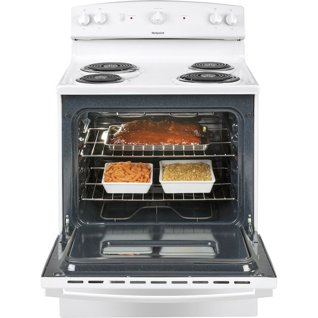 Hotpoint 30-in 4 burners 5.0-cu ft Freestanding Electric Range White - Image 2